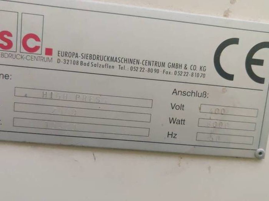 Screen printing ESC  HIGH PRESS