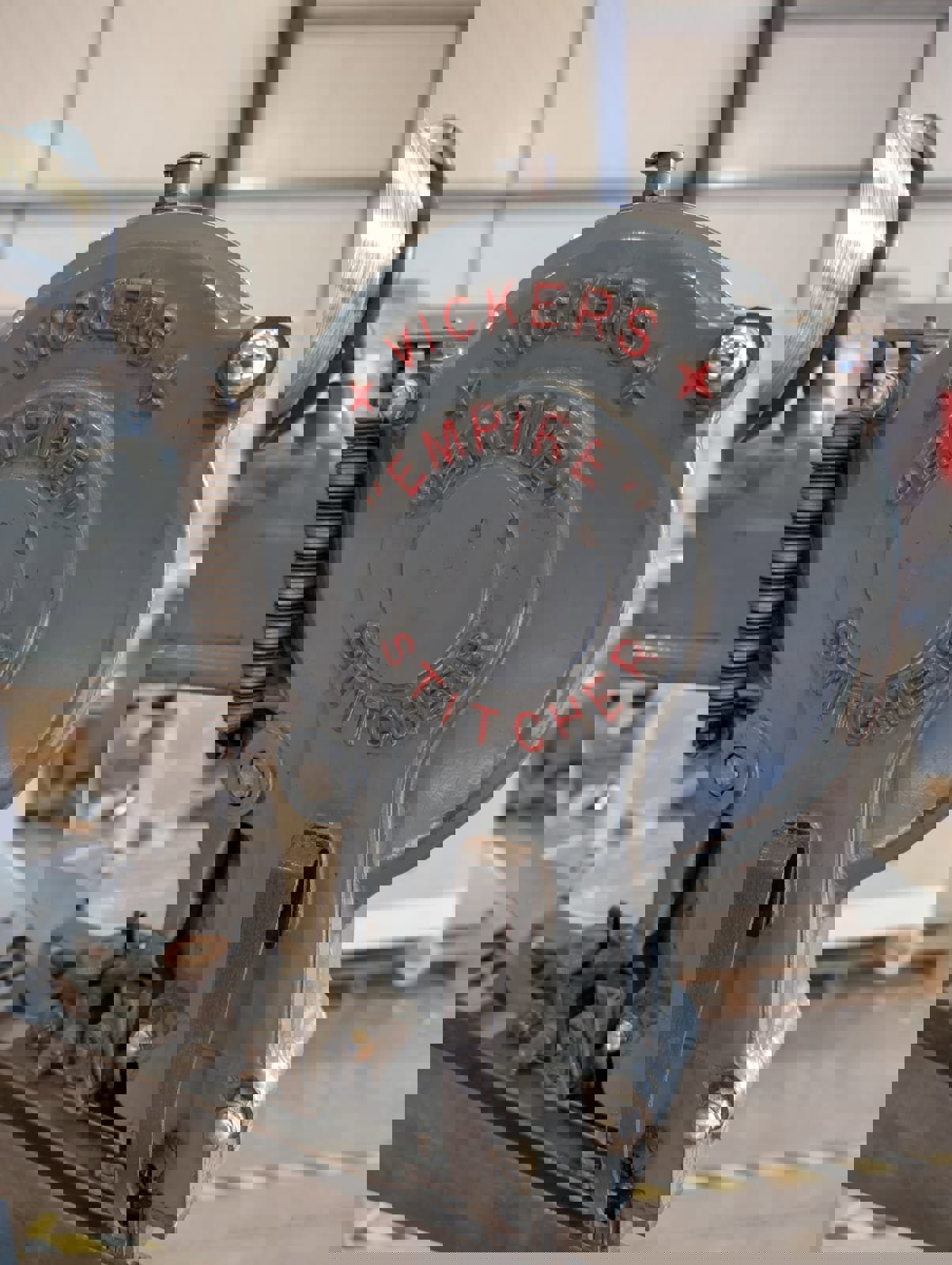 Stitching and folding Vickers Armstrongs Heavy Duty Wire Stitcher