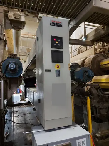 Corrugated Box Machines  Honeywell scanner and calender corrugated cardboard