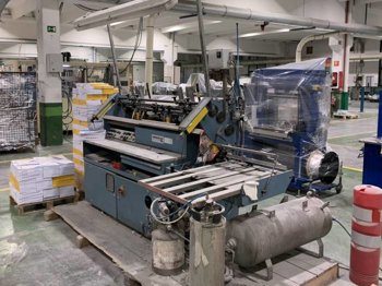 End sheet gluing unit Hunkeler VEA 520