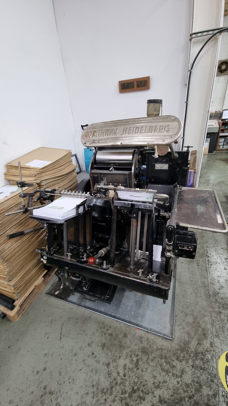 Letterpress Heidelberg Platen